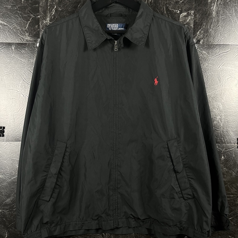 Polo Ralph Lauren Men's Black Bi Packable Harrington Jacket Large